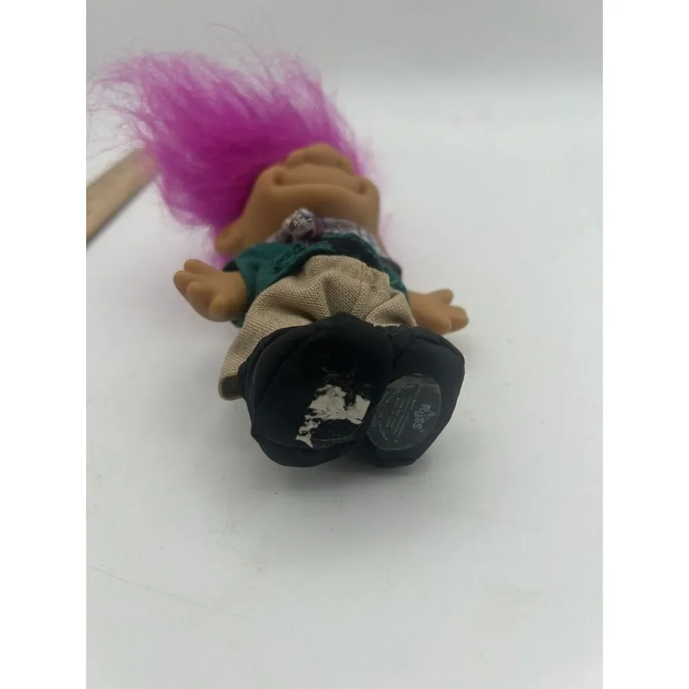 Vintage Russ Troll Doll‎ 'Fisherman' With Pink Hair 5
